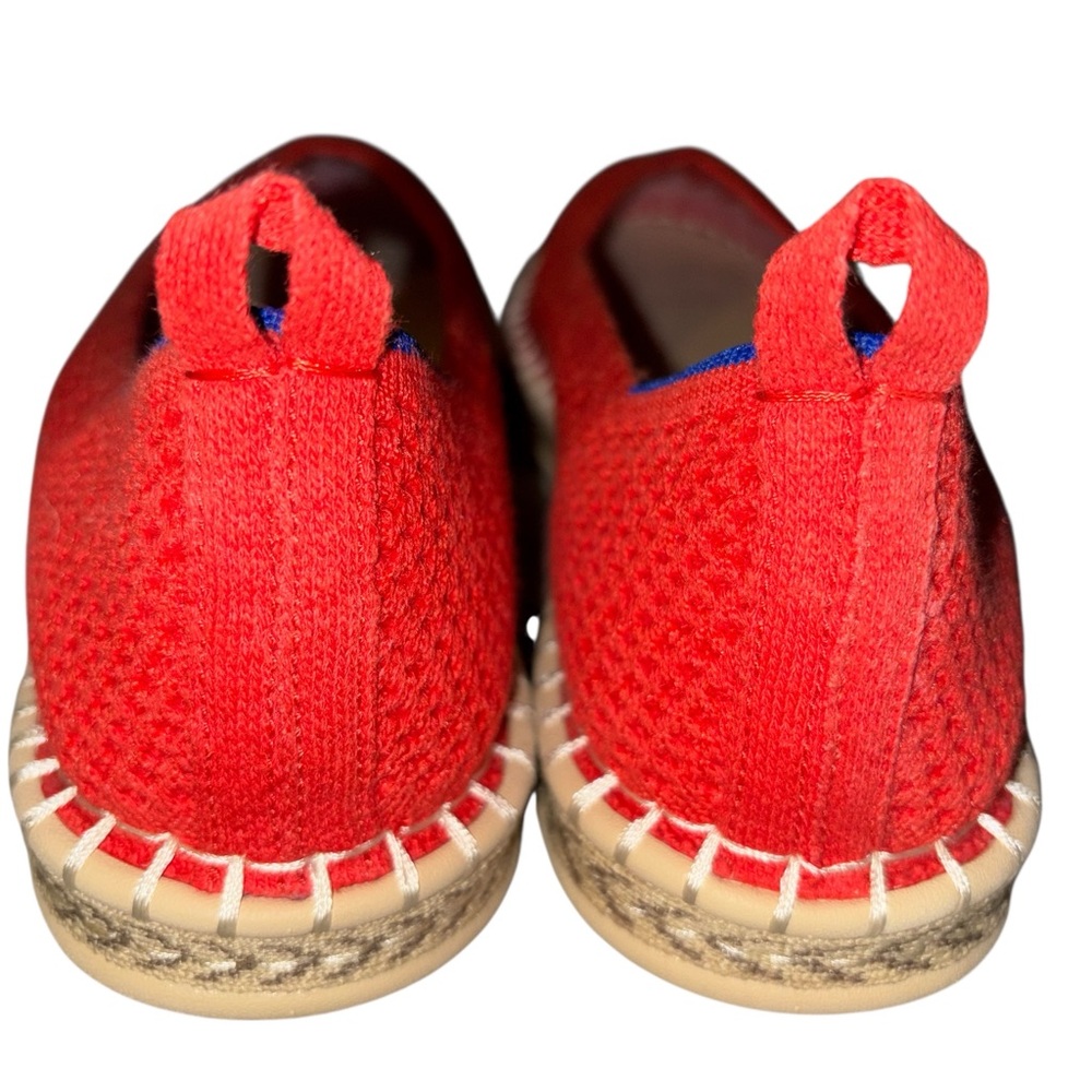 Rothy's The Espadrille Boardwalk Red Hot  Knit Flats Women's Size 8 Shoes - Picture 4 of 10